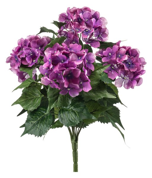 Τεχνητό Μπουκέτο Λουλουδιών 38εκ. Emerald Hydrangea Fuchsia 433178