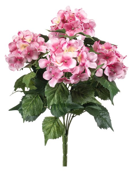 Τεχνητό Μπουκέτο Λουλουδιών 38εκ. Emerald Hydrangea Pink 433177