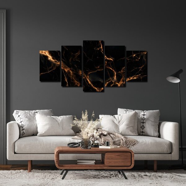 Πεντάπτυχος πίνακας χρυσές φλέβες στο σκοτάδι