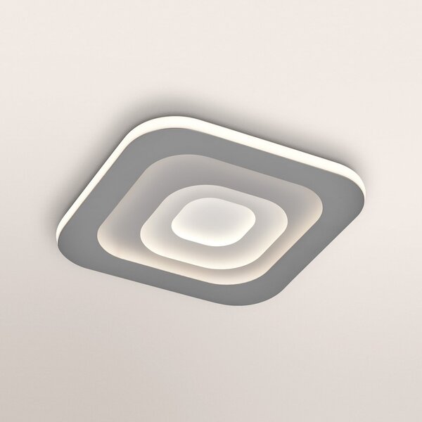 OSRAM Φωτιστικό οροφής LED ORBIS SPIRAL SQUARE, 36 x εκ., γκρι, ρυθμιζόμενος, Γκρι, Σαλόνι / τραπεζαρία, Μέταλλο, σύγχρονο
