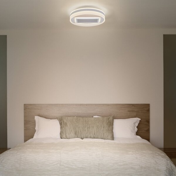 OSRAM Ανεμιστήρας οροφής LED GRILL, Ø 50 cm, λευκός, με τηλεχειριστήριο, ρυθμιζόμενος, Λευκό, Σαλόνι / τραπεζαρία, Μέταλλο, σύγχρονο