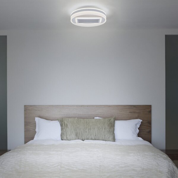 OSRAM Ανεμιστήρας οροφής LED GRILL, Ø 50 cm, λευκός, με τηλεχειριστήριο, ρυθμιζόμενος, Λευκό, Σαλόνι / τραπεζαρία, Μέταλλο, σύγχρονο