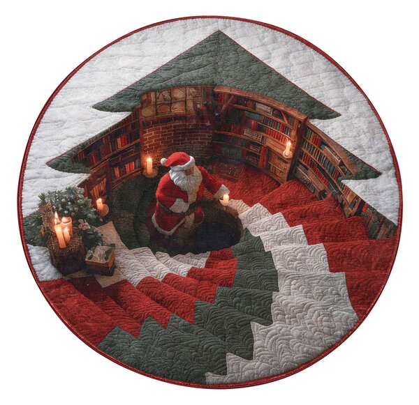 Χριστουγεννιάτικο Στρογγυλό Χαλί (Φ130) Pol Rugs & Mats Christmas