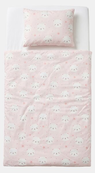 Sinsay - Σετ minky: κουβερτούλα και μαξιλάρι με ελαφριά γέμιση - ροζ παστελ