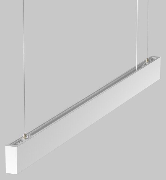 Maytoni LED κρεμαστό φωτιστικό Basis, λευκό, CCT, μήκος 112,5 cm, ρυθμιζόμενος, Λευκό, Σαλόνι / τραπεζαρία, Αλουμίνιο, σύγχρονο