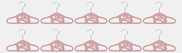 Sinsay - Παιδικές κρεμάστρες με αριθμούς 123 10 pack - ροζ παστελ
