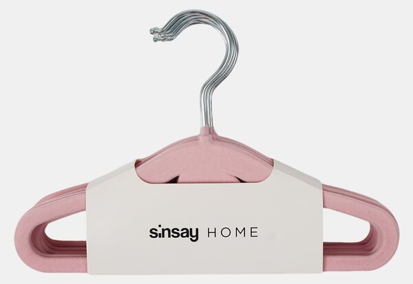 Sinsay - Παιδικές κρεμάστρες με αριθμούς 123 10 pack - ροζ παστελ
