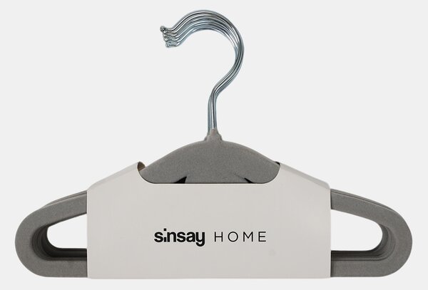 Sinsay - Παιδικές κρεμάστρες με αριθμούς 123 10 pack - ανοιχτό γκρι