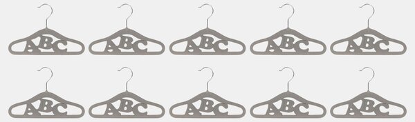 Sinsay - Παιδικές κρεμάστρες με γράμματα ABC 10 pack - ανοιχτό γκρι