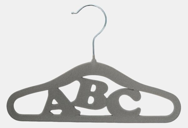 Sinsay - Παιδικές κρεμάστρες με γράμματα ABC 10 pack - ανοιχτό γκρι