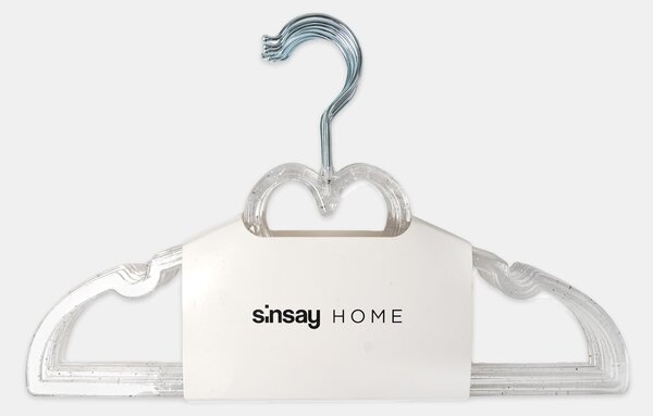 Sinsay - Κρεμάστρες με μοτίβο καρδιάς 10 pack - λευκο