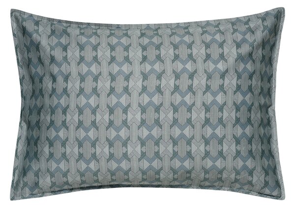 Ζεύγος Μαξιλαροθήκες Oxford (50x70) Kentia Stylish Artisan Γκρι,Πετρόλ ΜΑΞΙΛΑΡΟΘΗΚΕΣ ΠΑΝΩΣΕΝΤΟΝΟ