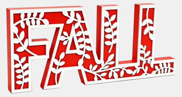 Sinsay - Όρθια διακόσμηση σε σχήμα της λέξης Fall - πορτοκαλι