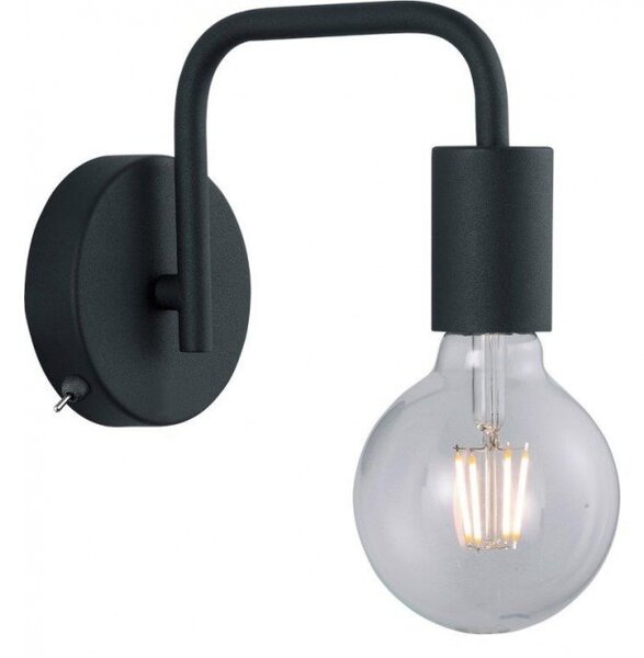 Απλίκα Φωτιστικό Τοίχου Μαύρο Diallo 208070132 Trio Lighting 208070132 Μαύρο