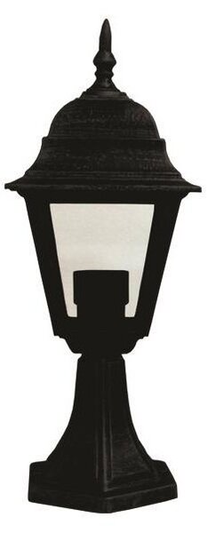 Κολωνάκι Δαπέδου Αλουμινίου Φανάρι IP44 E27 12W Eurolamp 154-55113 Μαύρο