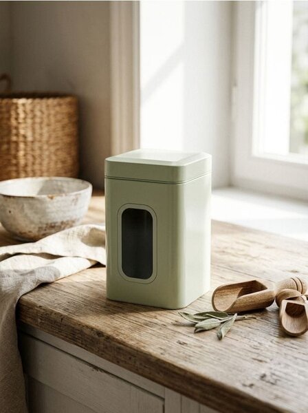 Sinsay - Μεταλλικό δοχείο τροφίμων με καπάκι - πρασινο παλ