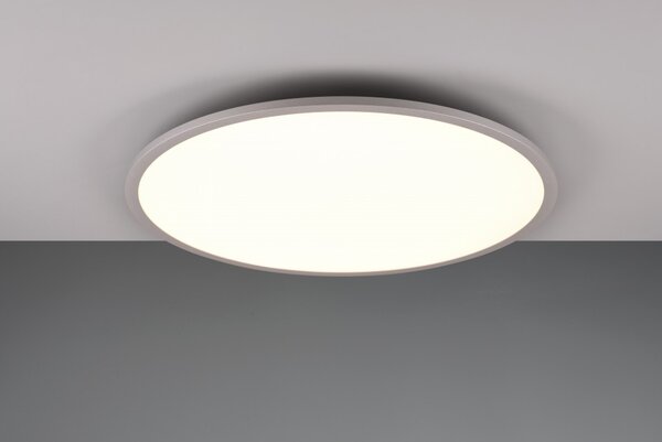 Πλαφονιέρα Φωτιστικό Οροφής LED RGB 35W Τιτάνιο Dimmer 3CCT Yuma 641719287 Trio Lighting 641719287 Ασημί