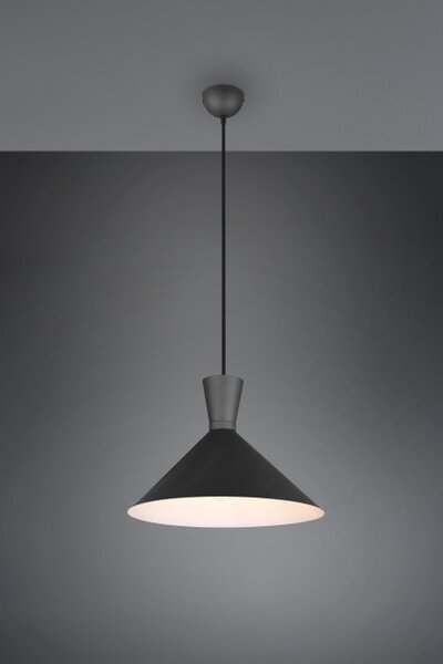 Κρεμαστό Φωτιστικό Οροφής 1xΕ27 Φ35cm Enzo Trio Lighting R30781932 Μαύρο