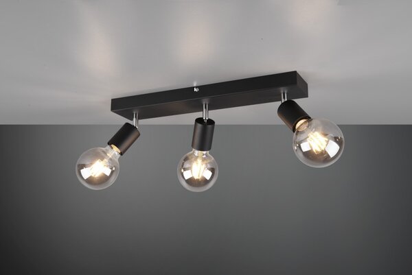 Πλαφονιέρα Φωτιστικό Οροφής 3xE27 Vannes Trio Lighting R80183032 Μαύρο