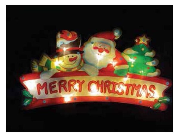 Διακοσμητικό Φωτιστικό LED 3D Πολύχρωμο Flash Merry Christmas Μπαταρία 27-00527 Panagoulas 27-00527 Πολύχρωμο