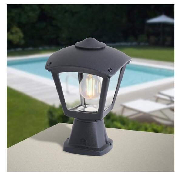 Επιδαπέδιο Φωτιστικό E27 60W IP55 Μαύρο Roby 145-26073 Eurolamp 145-26073 Μαύρο