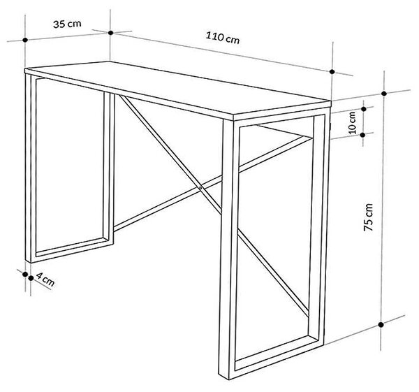 Κονσόλα Archie Megapap χρώμα sapphire oak 110x35x75εκ