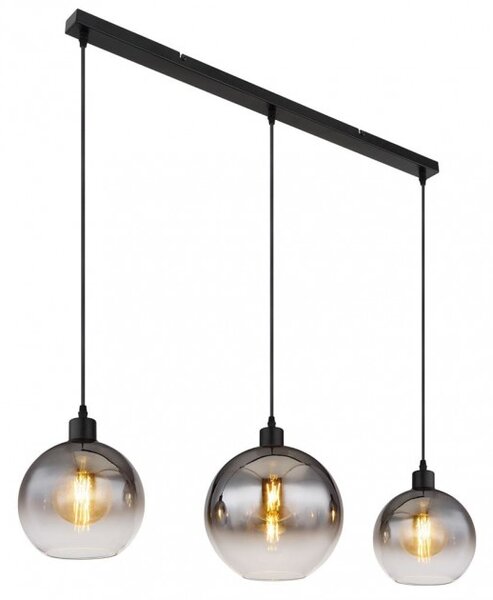 Κρεμαστό Φωτιστικό Οροφής 3xΕ27 Μαύρο Newcastle 58227-3HB Globo Lighting 58227-3HB Μαύρο