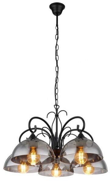 Κρεμαστό Φωτιστικό Οροφής 5xΕ27 Μαύρο Cottage 69061-5H Globo Lighting 69061-5H Μαύρο