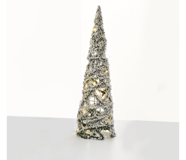 Λαμπάκια Green Pine Needle Cone Tree 30 Mini WW LED Μπαταρίας 3ΧΑΑ IP20 Φ15x60cm X113011312 ACA X113011312 Πράσινο