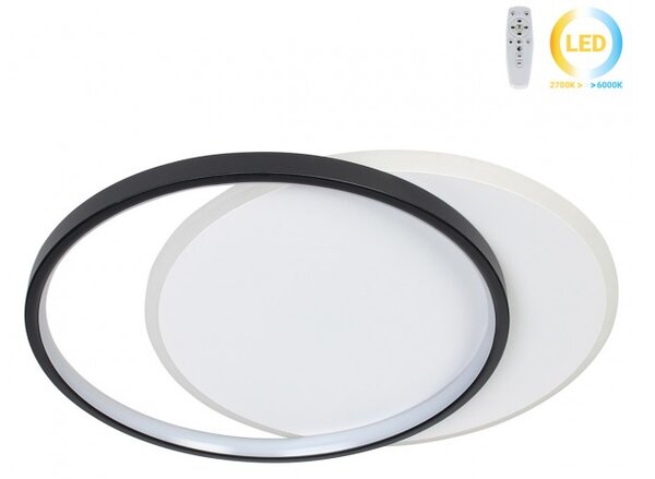 Φωτιστικό οροφής LED 53W 46Χ39Χ5,5 εκ. μαύρο με controller - GLOBOBOX 602175 602175 Μαύρο