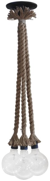 Κρεμαστό Φωτιστικό Οροφής Rope UT-3L TS σχοινί Heronia 31-0196 Καφέ