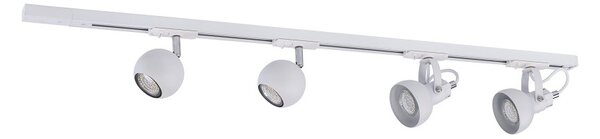 Ράγα Φωτιστικό Οροφής 1μ Tracer λευκό μαύρο TK Lighting 4044 Λευκό