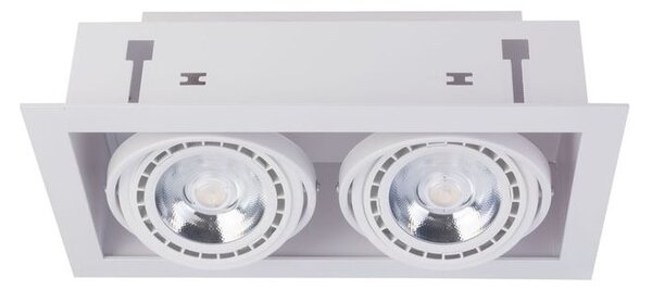 Downlight Σποτ χωνευτό δίφωτο ES111 γκρι μαύρο λευκό Nowodvorski 9574 Λευκό