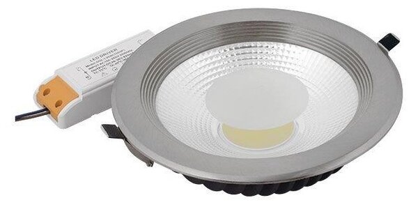 Φωτιστικό PL Χωνευτό Ασημί 30W Cob Silver 2.084.011 Space Lights 2.084.011 Ασημί