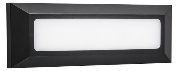 Απλίκα Φωτιστικό Τοίχου LED 3W 3000K IP65 23x8 Spotlight 7789 Μαύρο