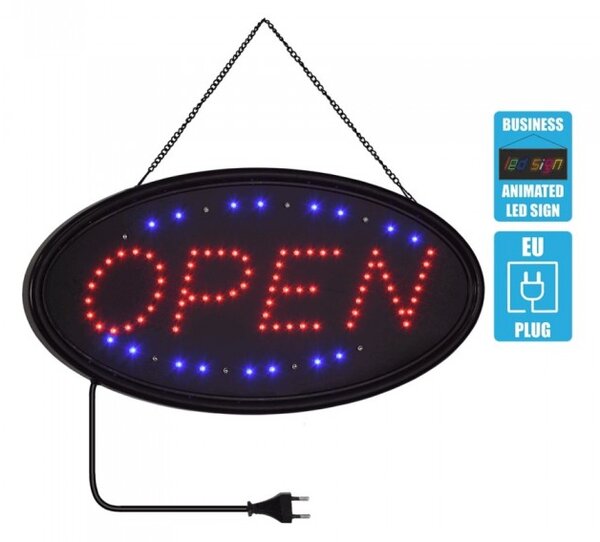 Διακοσμητικό Φωτιστικό Led Πινακίδα Open 75683 Globostar 75683 Πολύχρωμο