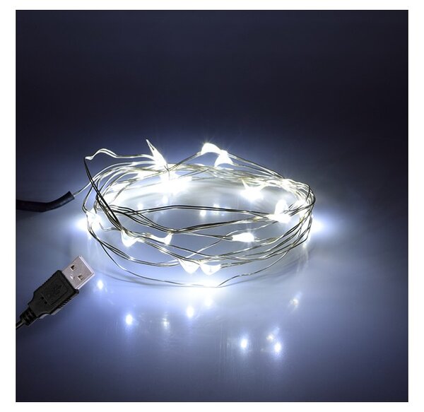 Διακοσμητική Γιρλάντα 2m 20 LED USB 1.2W 6000K Χάλκινο 79730 Globostar 79730 Χάλκινο