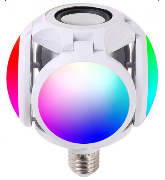 Διακοσμητικό Φωτιστικό Οροφής LED SMD RGB-6000K Ηχείο Bluetooth 30W 4110 Spotlight 4110 Λευκό