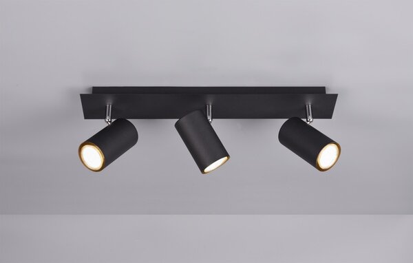 Σποτ Φωτιστικό Οροφής 3xGU10 Τριπλό Κινητό Marley Trio Lighting 802400332 Μαύρο