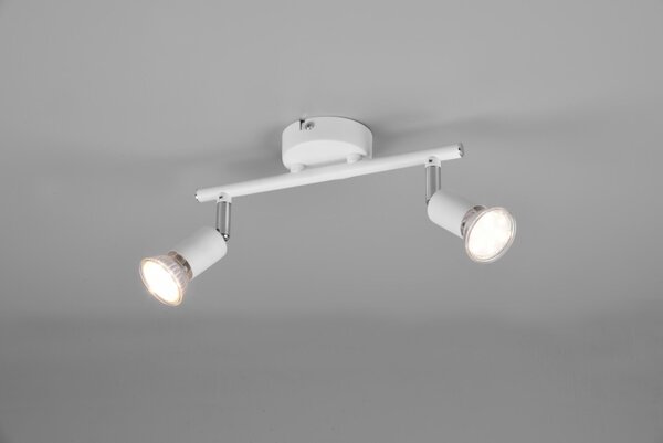 Σποτ Φωτιστικό Οροφής 2xGU10 Κινητό Paris Trio Lighting R80912031 Λευκό