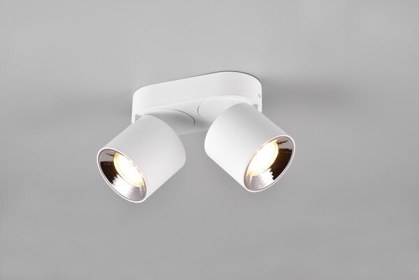 Σποτ Φωτιστικό Οροφής 2xGU10 Κινητό Guayana Lighting 651000231 Λευκό