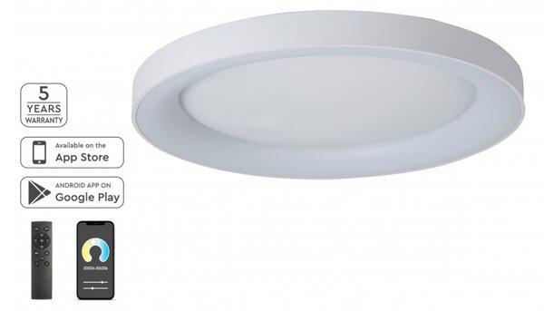 Έξυπνο Φωτιστικό Οροφής Πλαφονιέρα LED 64W Dimmable 3CCT 77-8156 Amaya Homelighting 77-8156 Λευκό