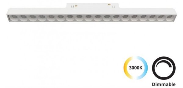 Φωτιστικό Μαγνητικής Ράγας LED 21W 3000K 36,5x4,4 Magnetic Viokef 4244408 Λευκό