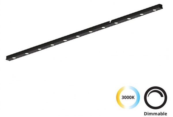 Φωτιστικό Μαγνητικής Ράγας LED 13W 3000K Μαύρο 4288600 Slim Magnetic Viokef 4288600 Μαύρο