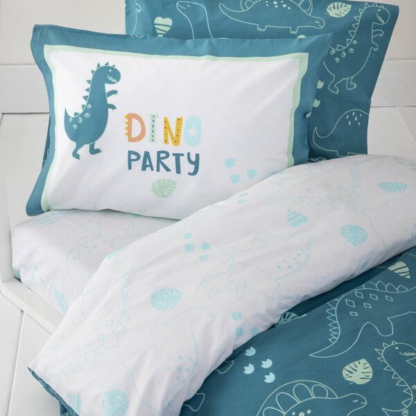 Παπλωματοθήκη Μονή (Σετ 160x240) 2 Όψεων Nima Dino Party