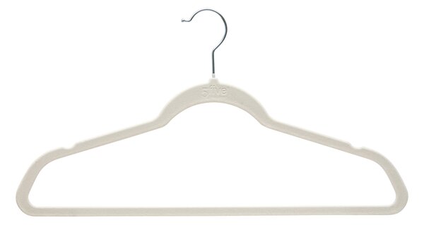 Κρεμάστρες Ρούχων Βελουτέ (Σετ 20τμχ) F-V Hang'Clip 218616 Beige