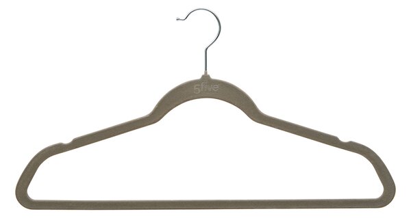 Κρεμάστρες Ρούχων Βελουτέ (Σετ 20τμχ) F-V Hang'Clip 218616 Beige