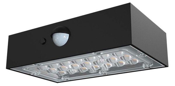 Ηλιακό Επιτοίχιο Φωτιστικό Κήπου LED BRICK Up-Down 3W 350lm IP65 με Αισθητήρα Κίνησης PIR Θερμό+Φυσικό Λευκό Μαύρο 10305 VTAC 10305 Μαύρο