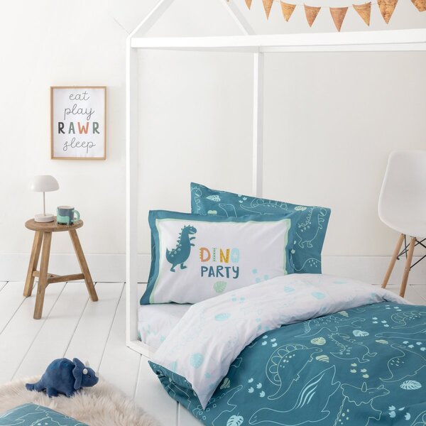 Παπλωματοθήκη Μονή (Σετ 160x240) 2 Όψεων Nima Dino Party