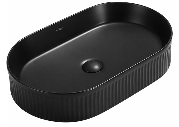 Mexen Grovo οπής νιπτήρας 49 x 31 cm, μαύρο ματ - 22304985